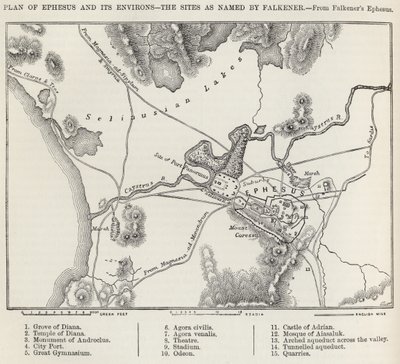 Plano de Éfeso y sus Alrededores, de 